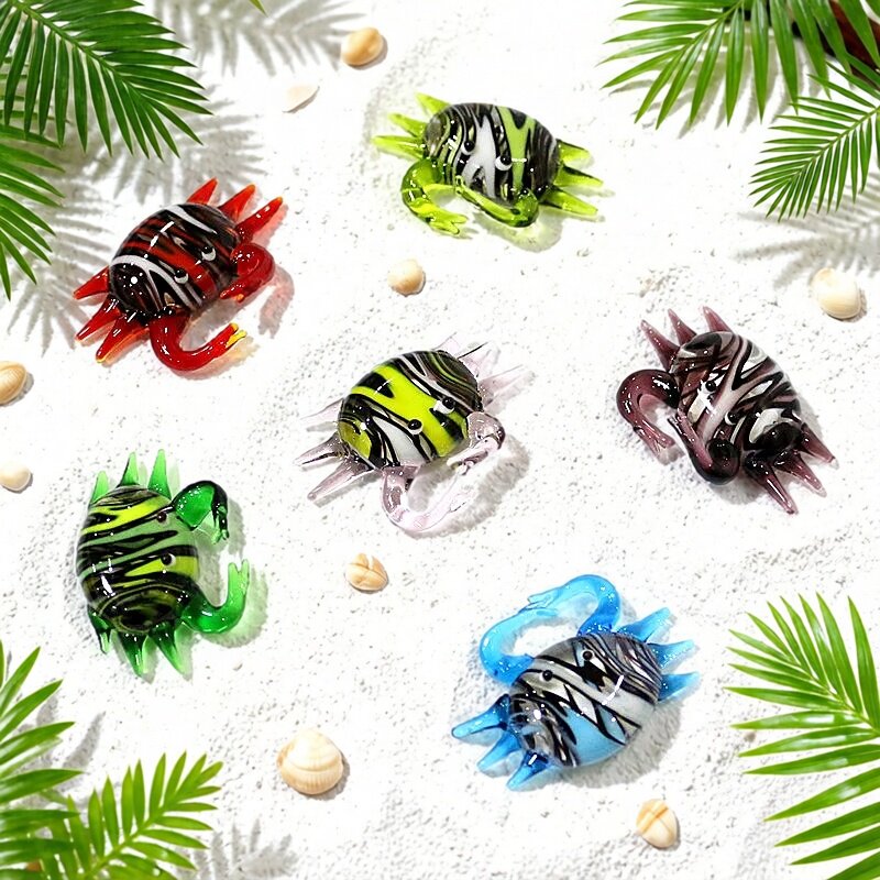 Handmade Cute Mini Glass Crab  - Aquarium Marine Fishes ulasan dan harga